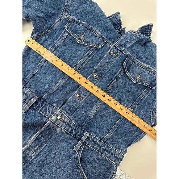 Favorite Daughter The City Dress Denim Jean Long Sleeve Midi Dress Womens 34 - Picture 6 of 14